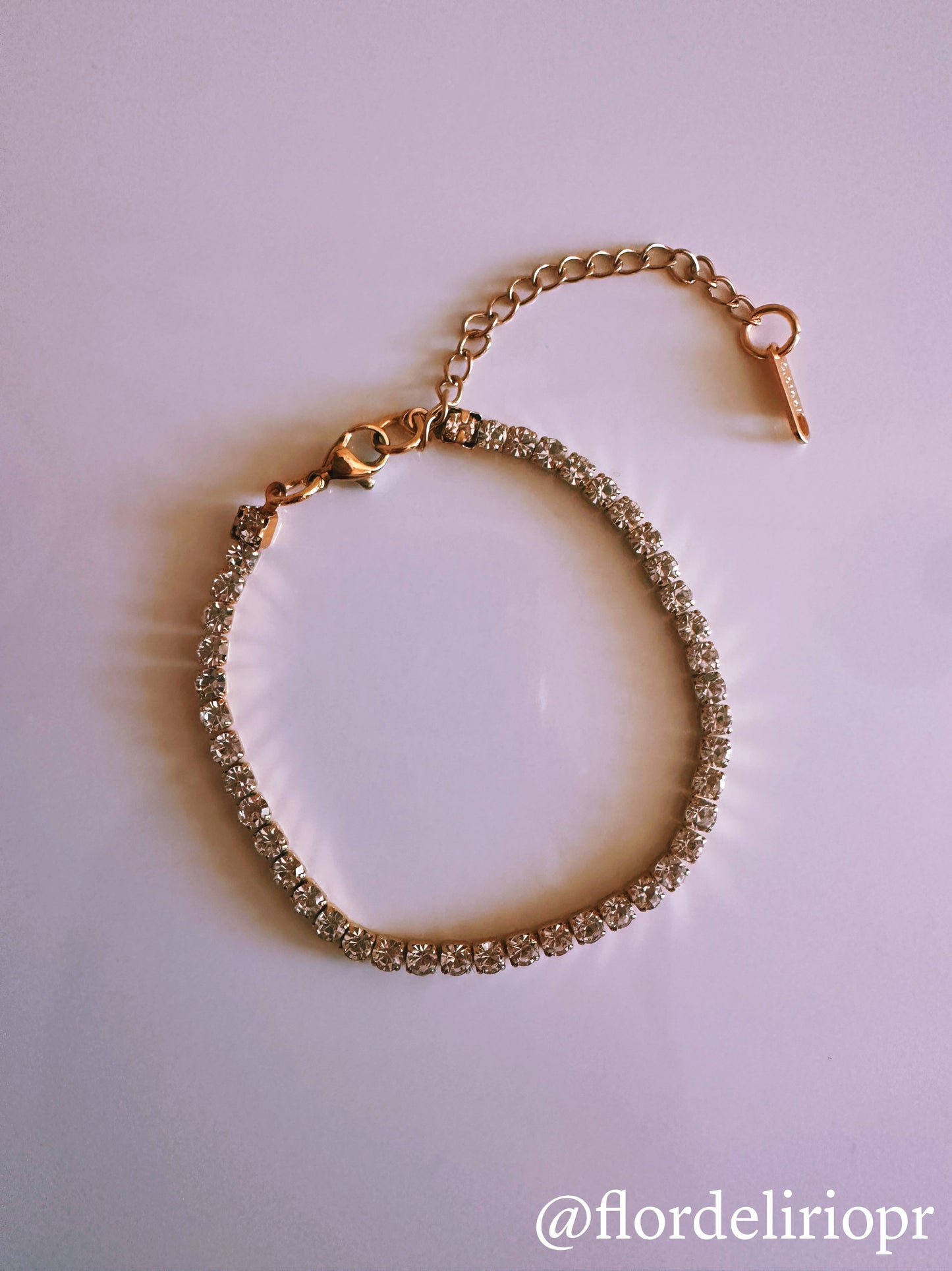Tennis gold bracelet