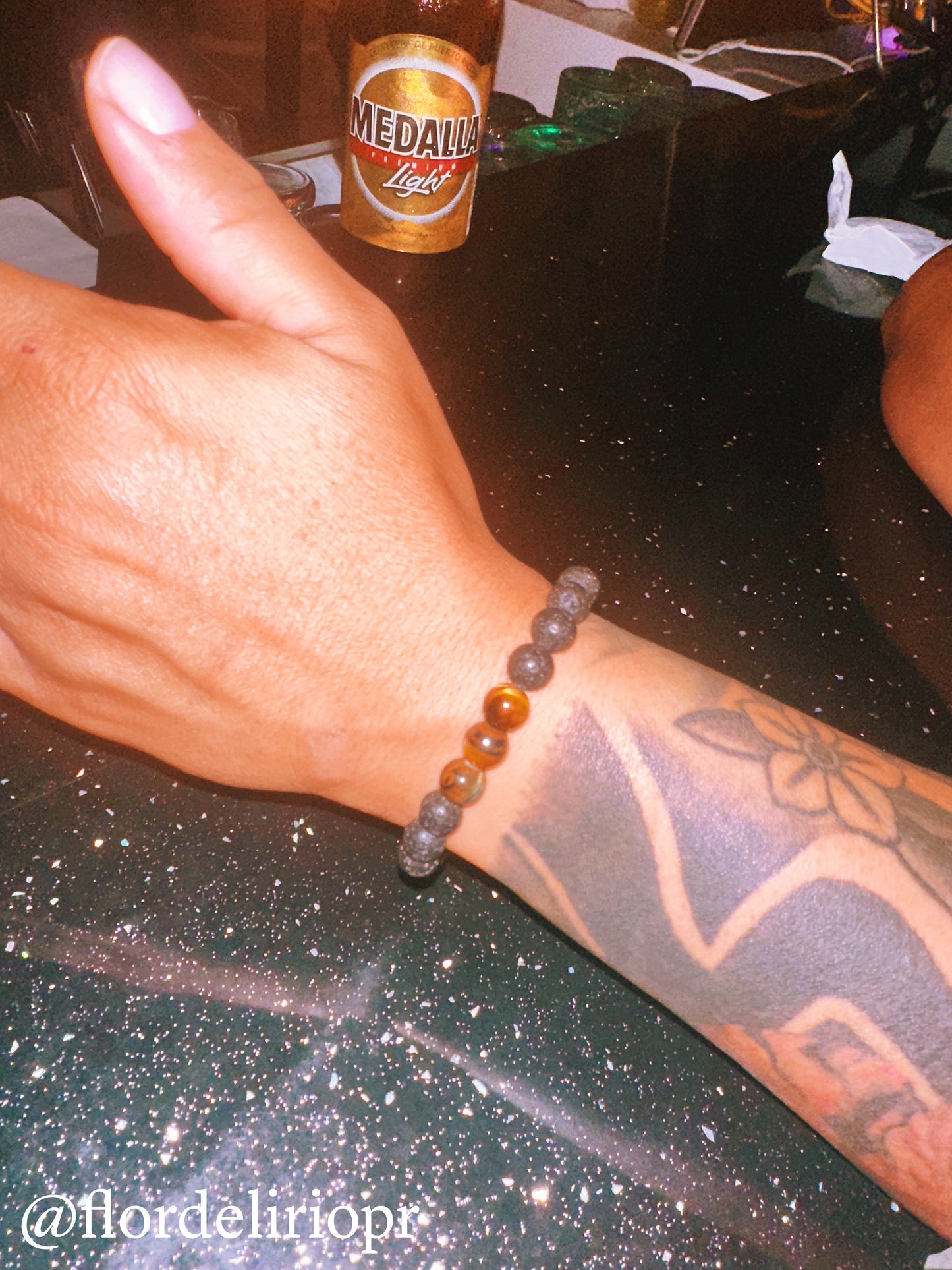 Volcanic stones bracelet