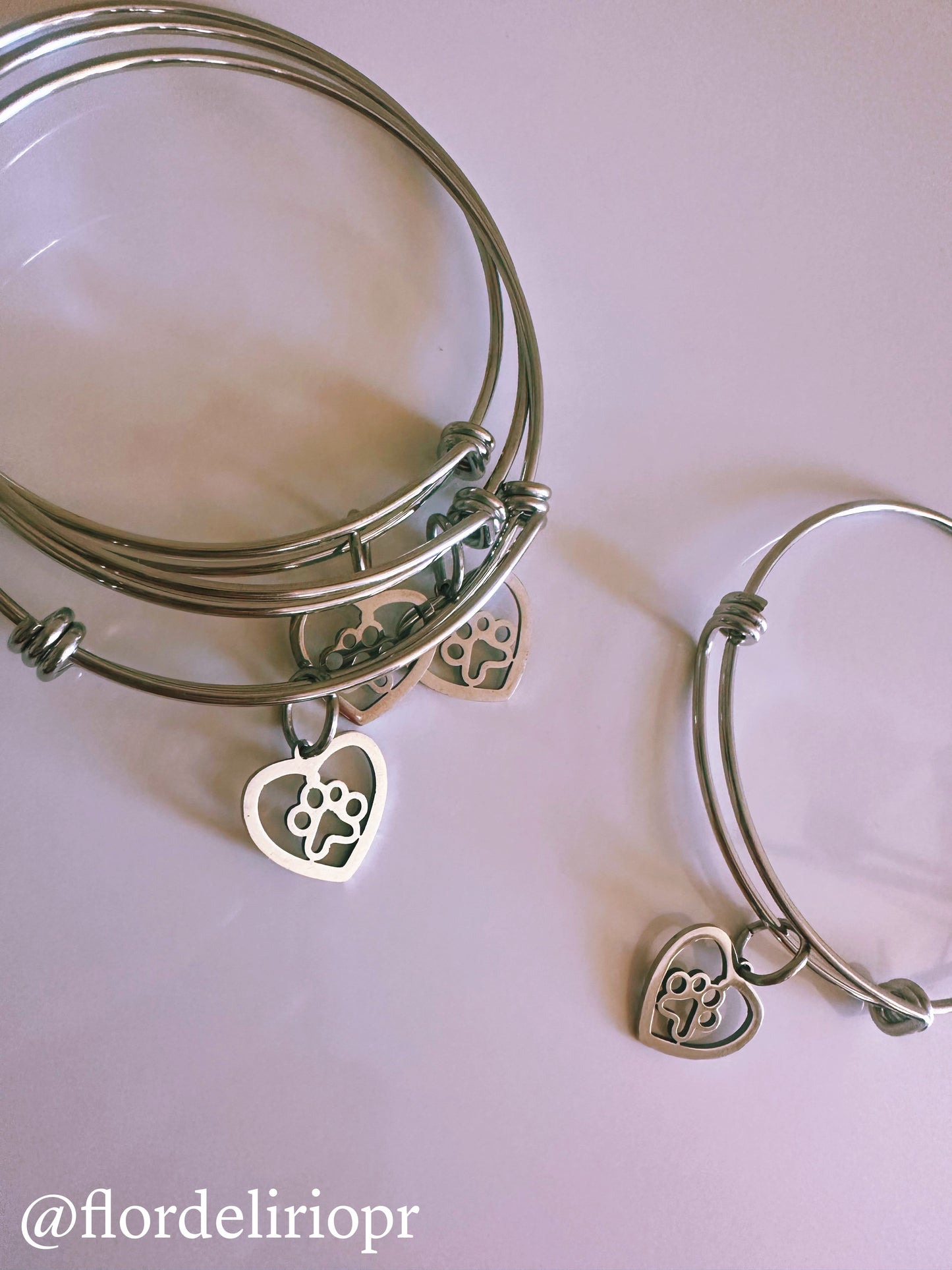 Paw in my heart bangle
