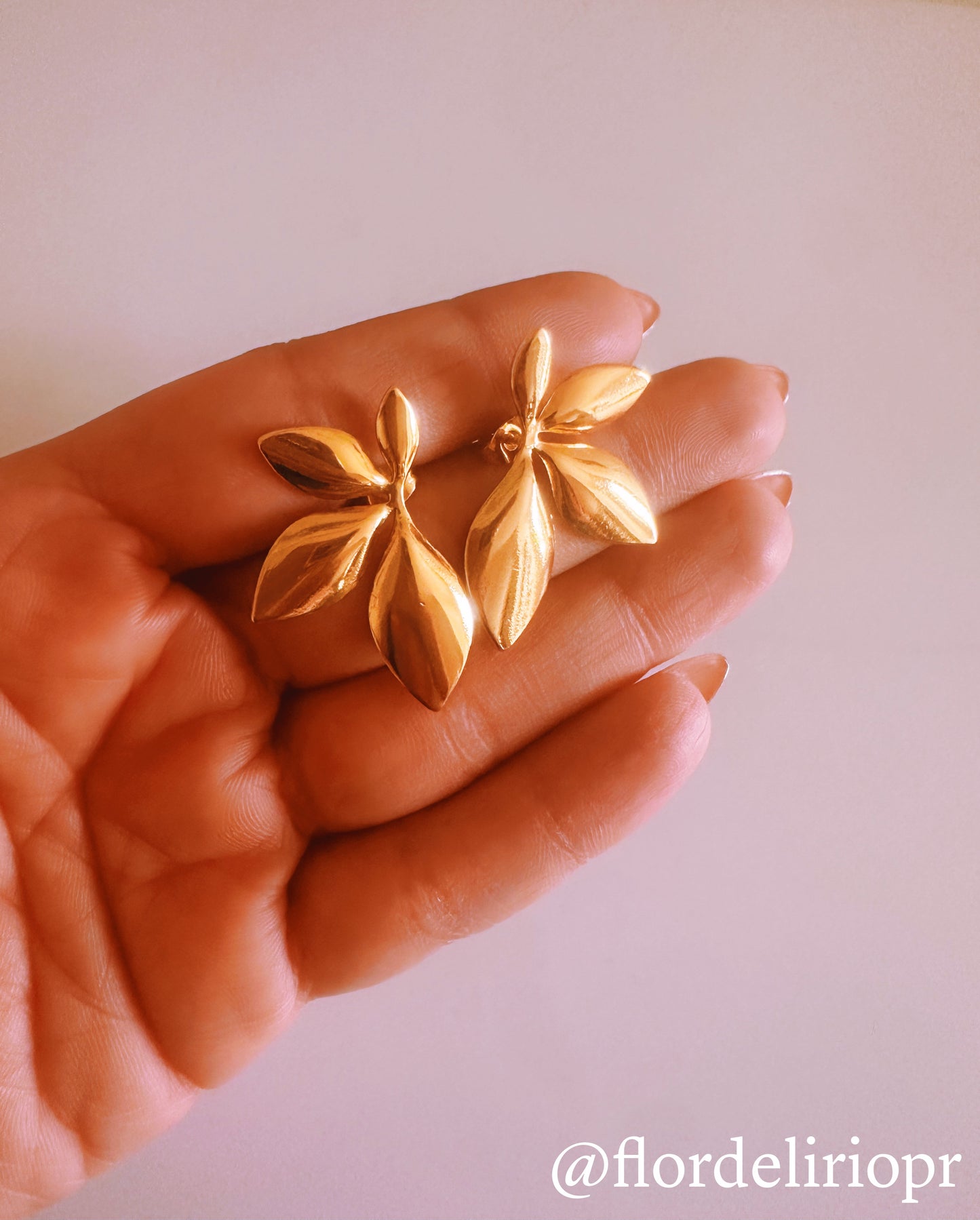Leaf petals earrings