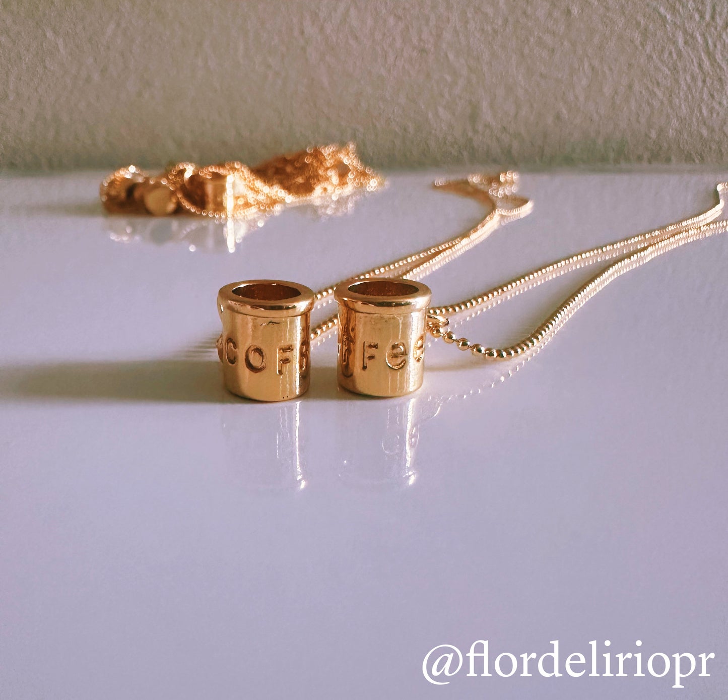 Coffee cup necklace
