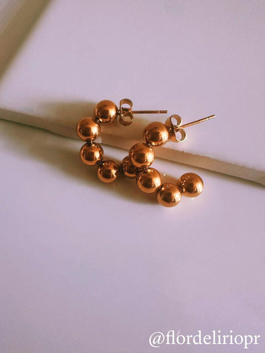 Gold bubbles hoops