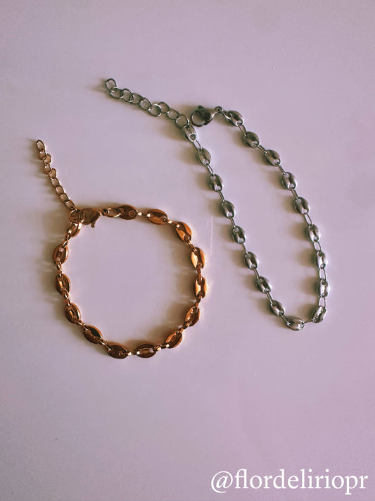 Coffee bean bracelet