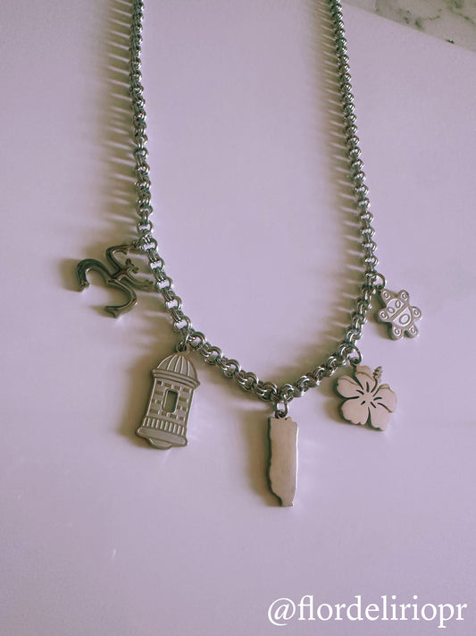 Borinquen silver necklace