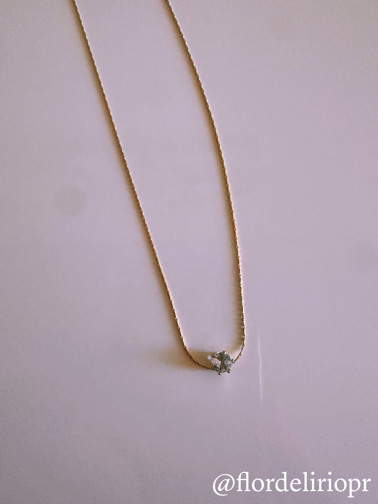 Delicate zircon necklace