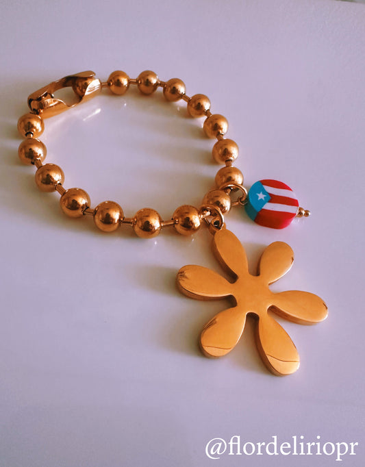 Flor y bandera bracelet