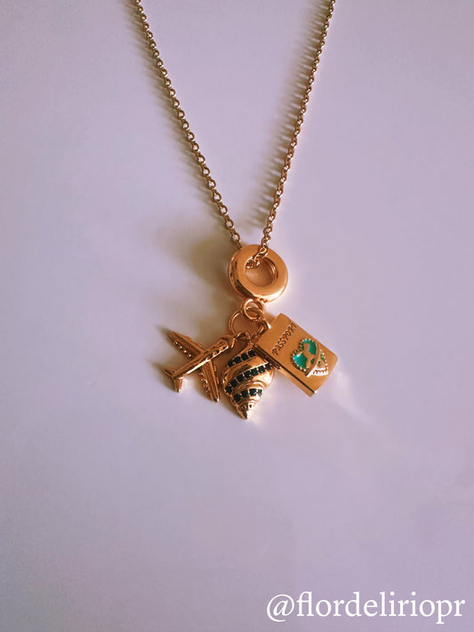 Beach and travel lover necklace