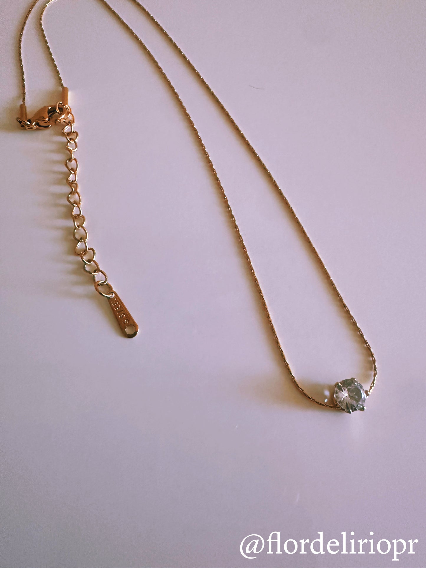 Delicate zircon necklace