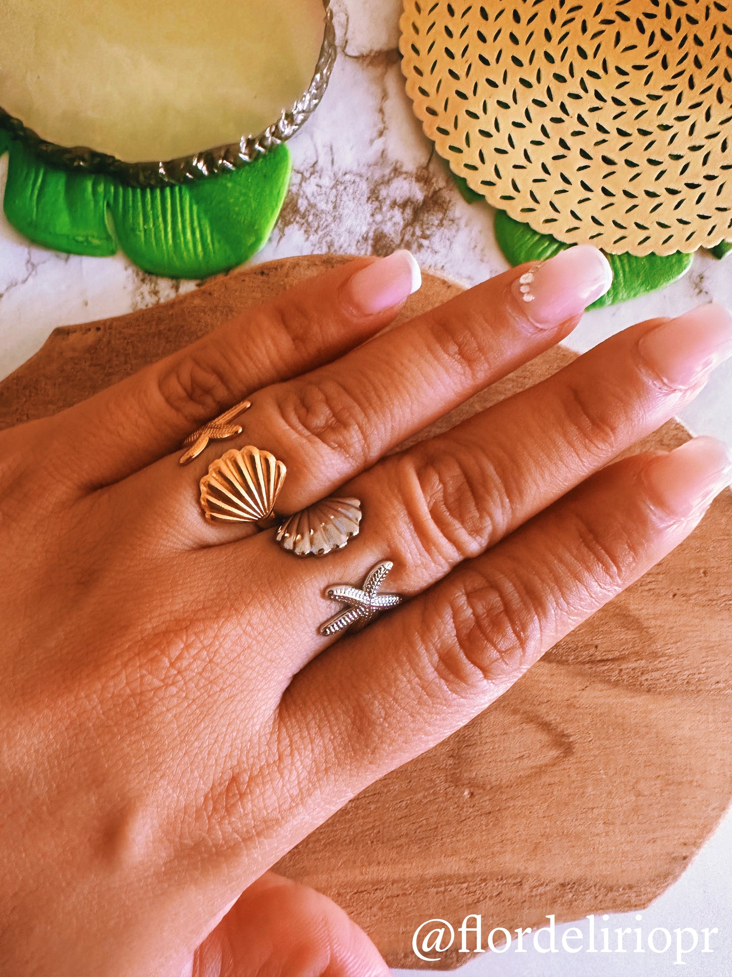 Starfish shell ring 🐚