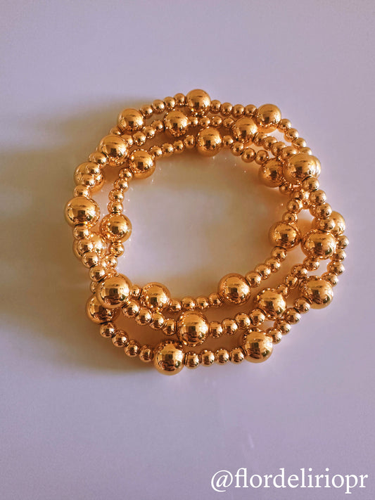 Gold beaded bracelet