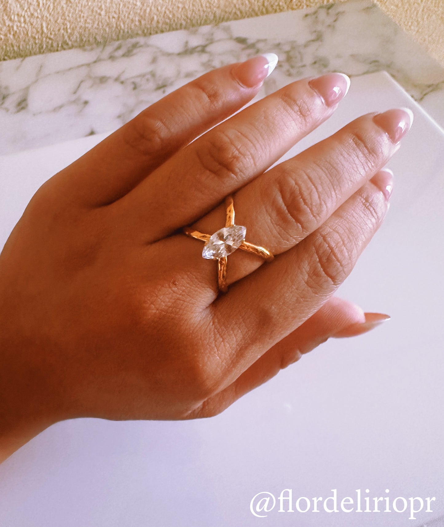 Diamond drop ring