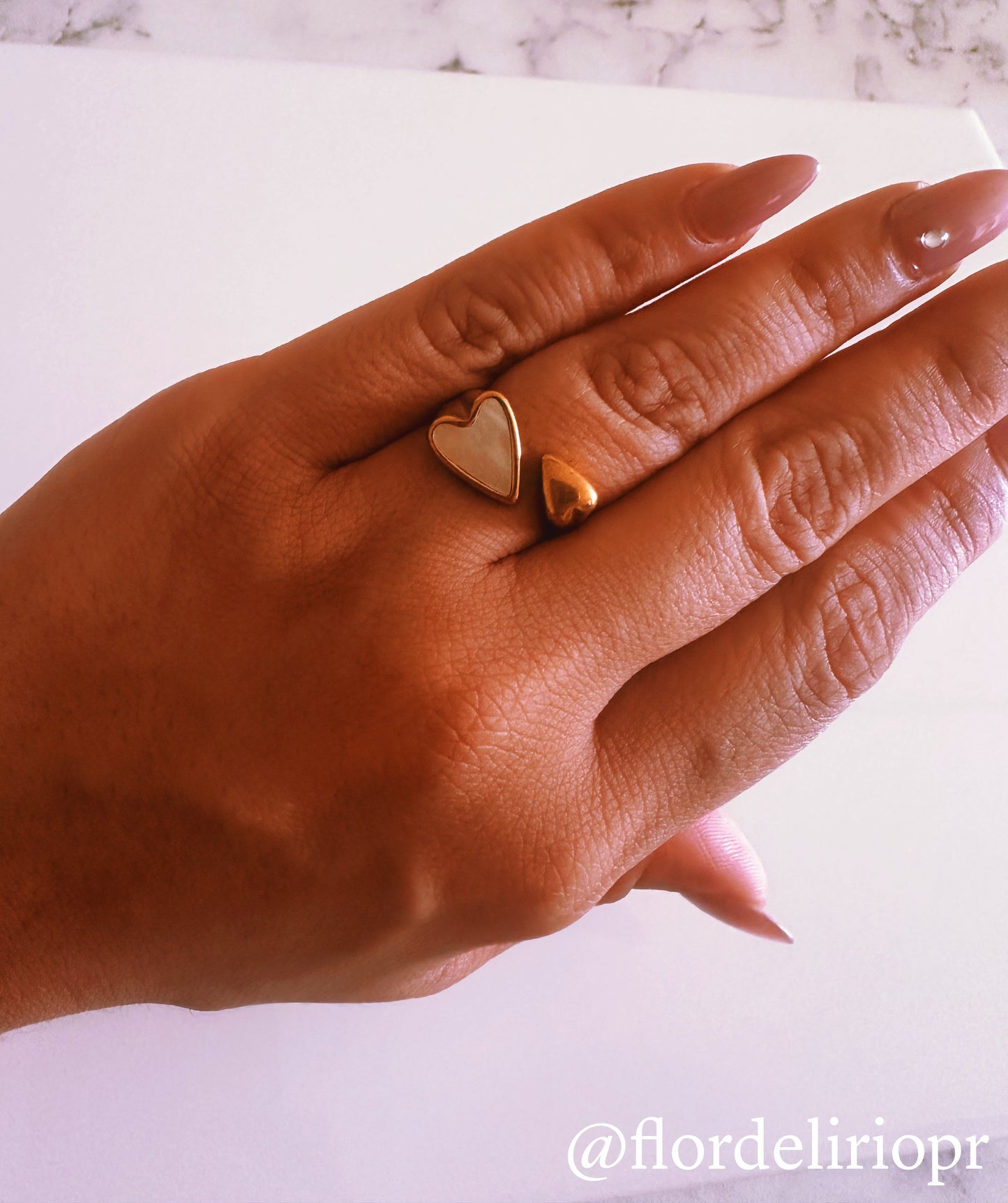 Double heart ring