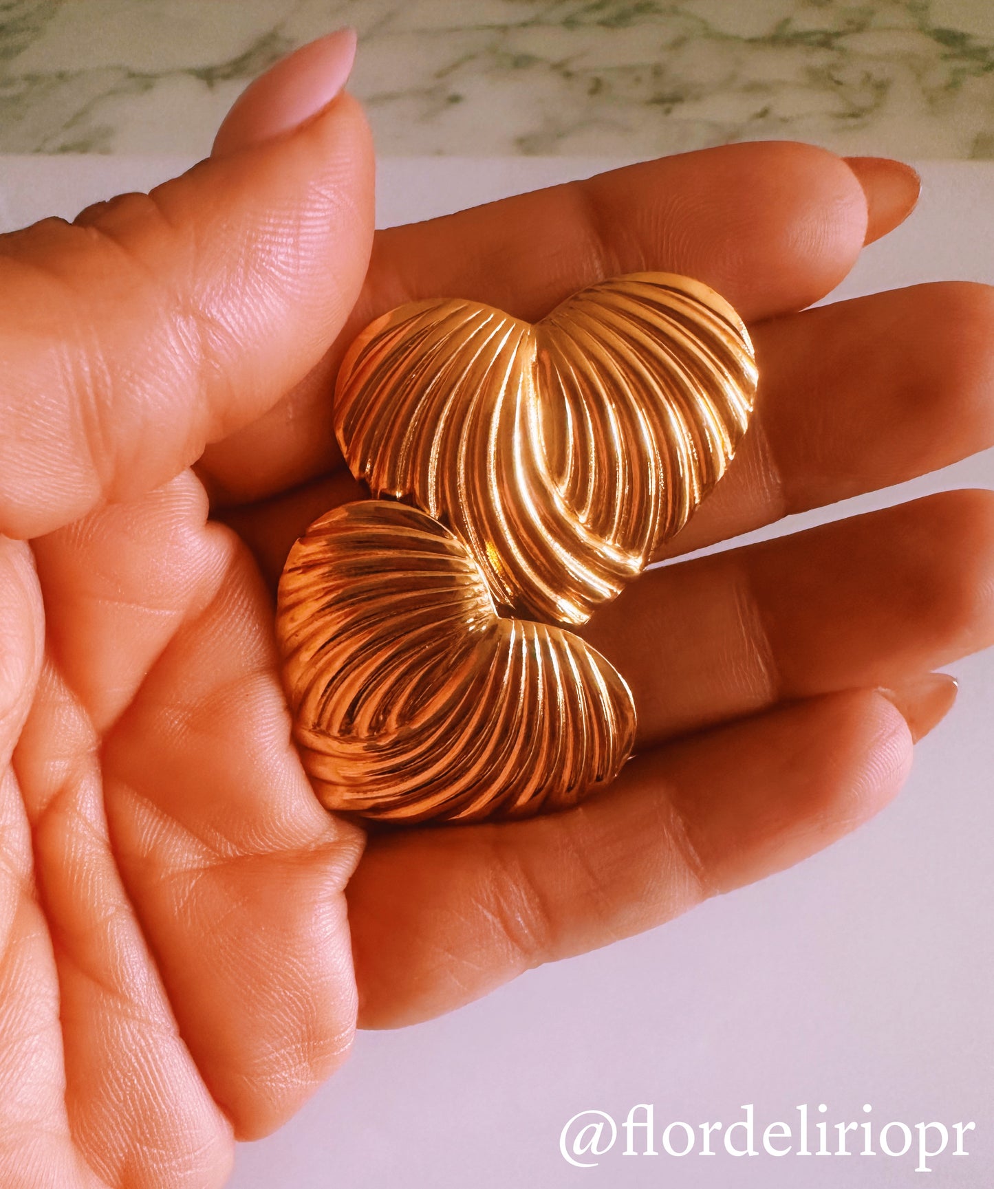 Vintage heart earrings