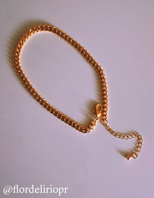 Chunky gold anklet