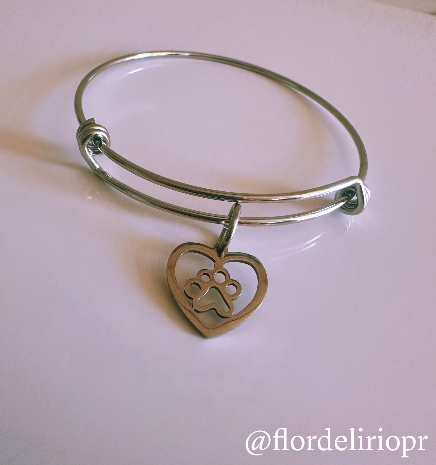 Paw in my heart bangle
