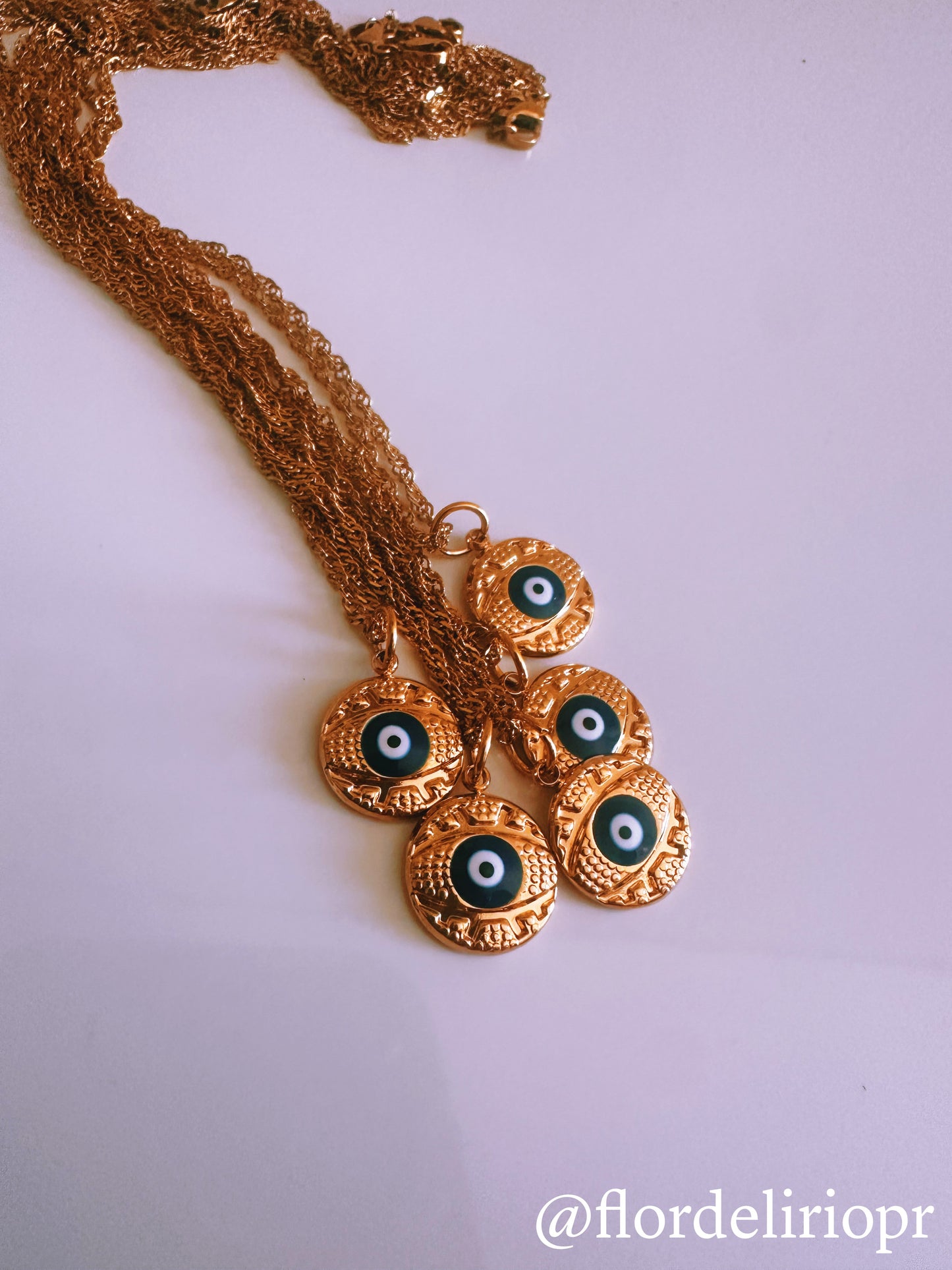 Royal blue turkish eye necklace