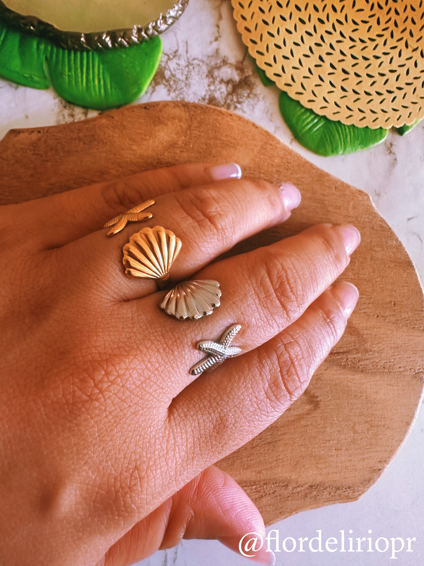 Starfish shell ring 🐚
