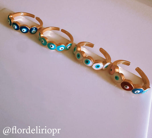 Lot of evil eyes ring