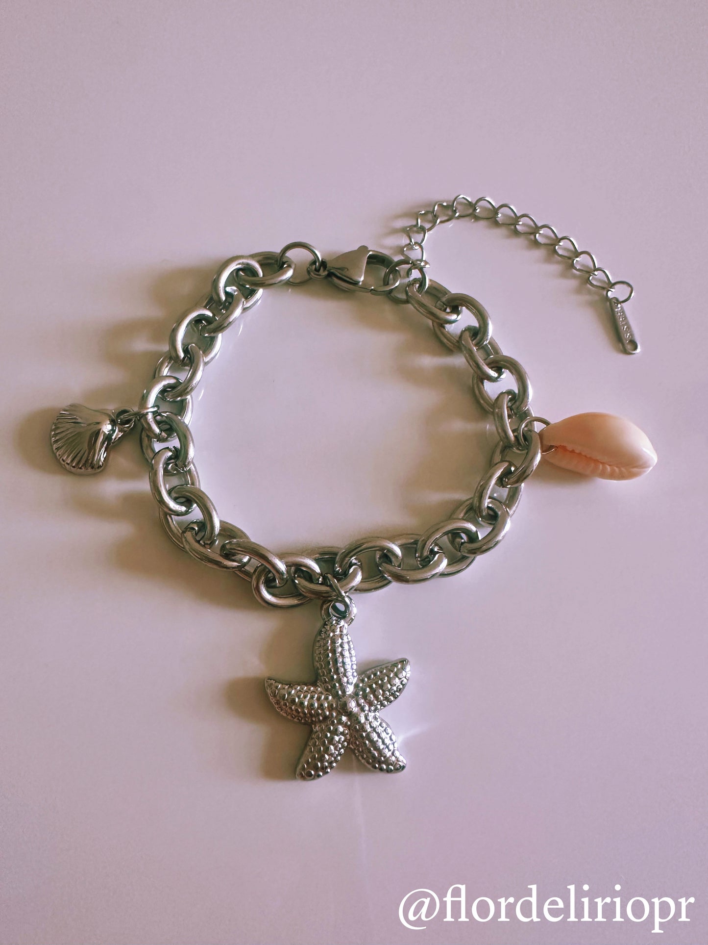 Beach shells linked bracelet