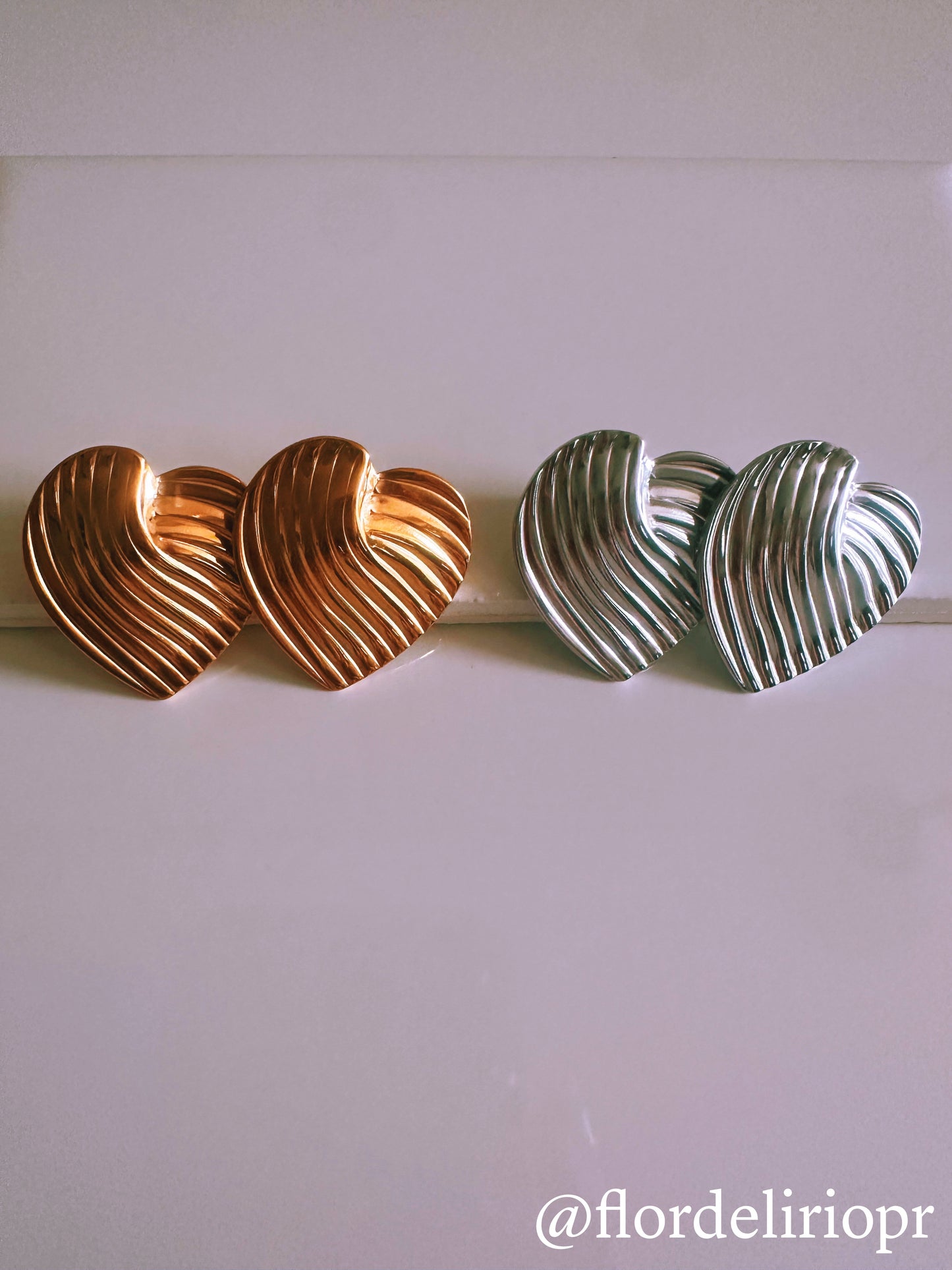 Vintage heart earrings