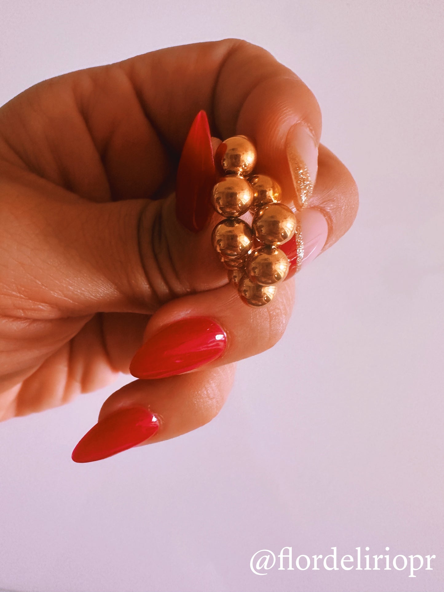 Gold bubbles hoops