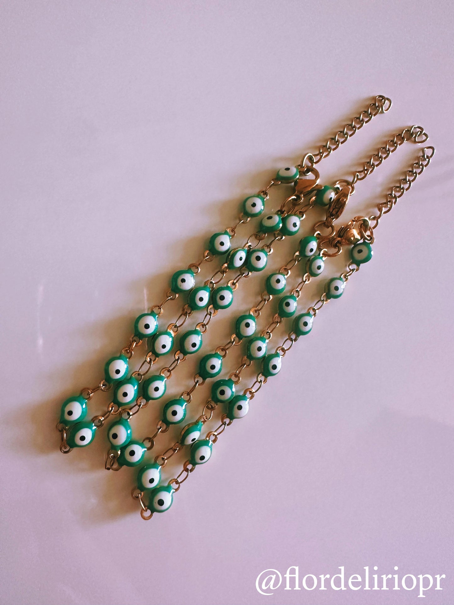 Evil eye stainless steel bracelet