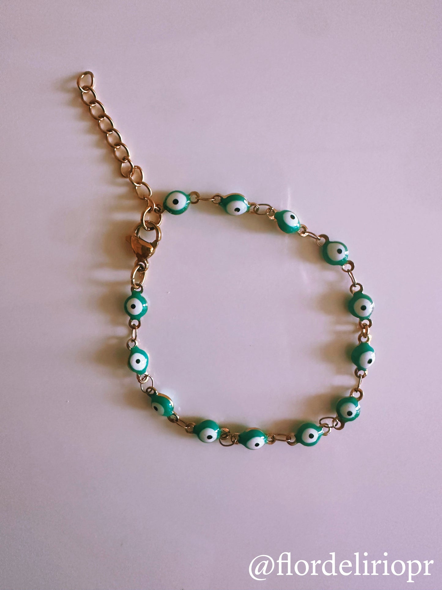 Evil eye stainless steel bracelet