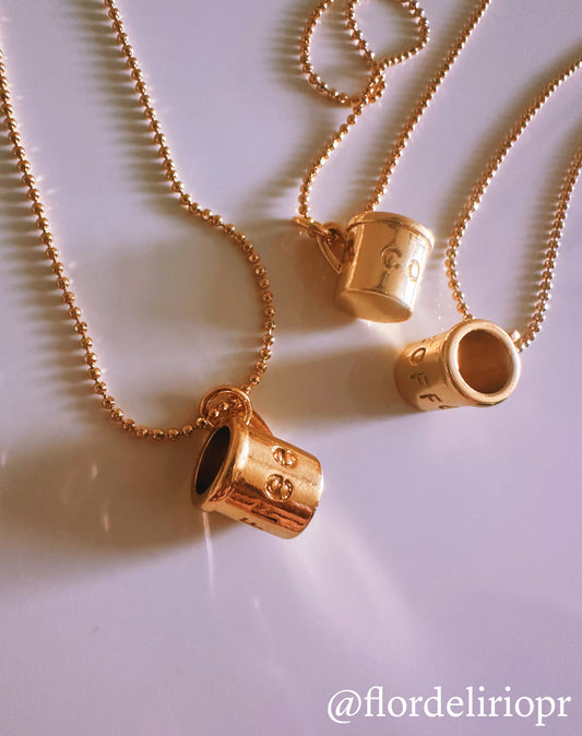 Coffee cup necklace