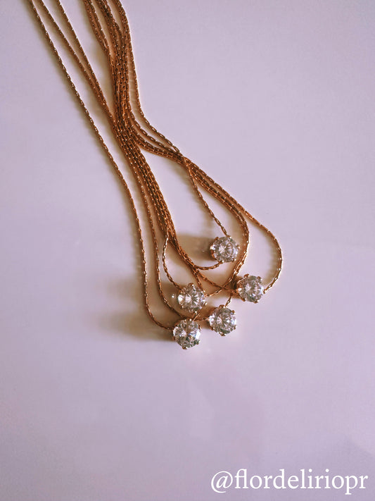 April birthstone necklace