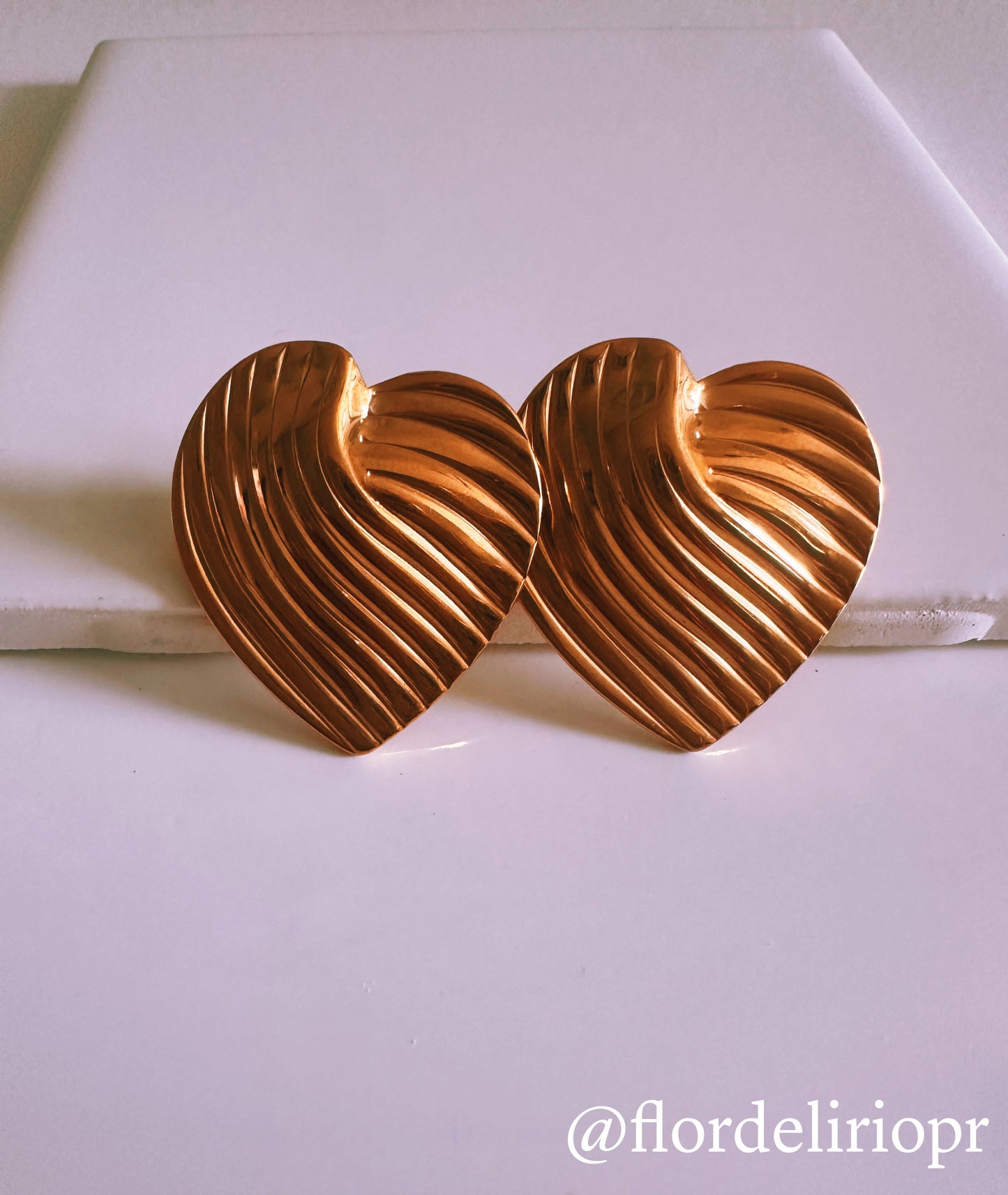 Vintage heart earrings