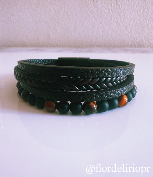 Leather cords bracelet