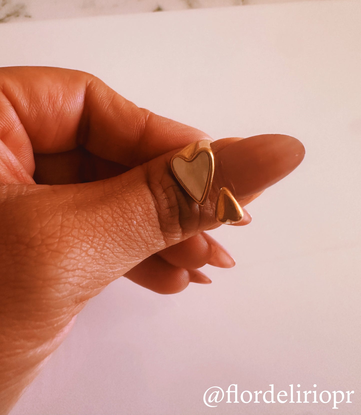 Double heart ring
