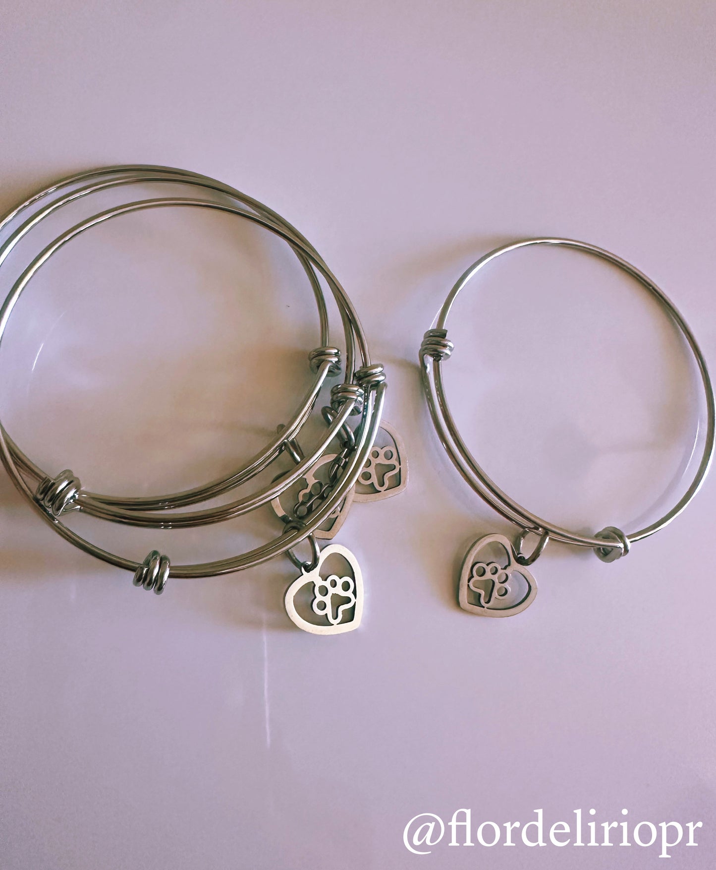 Paw in my heart bangle