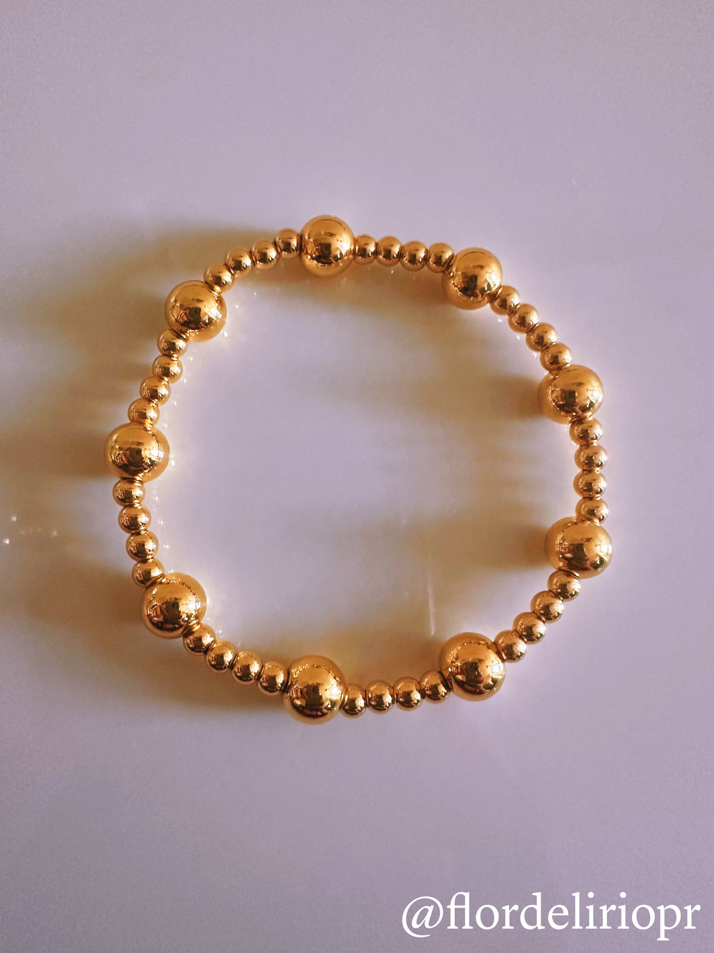Gold beaded bracelet