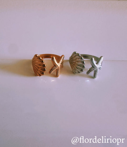 Starfish shell ring π