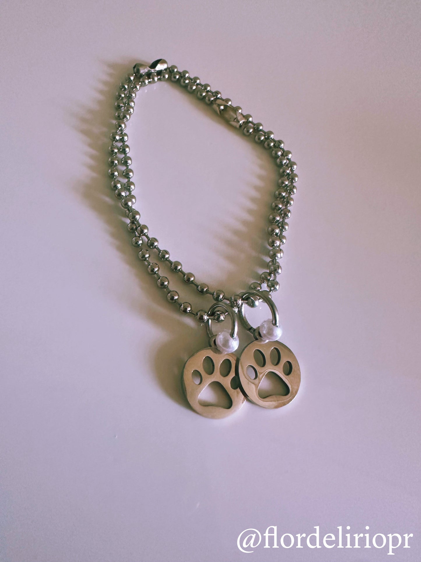 Military chain paw bracelet