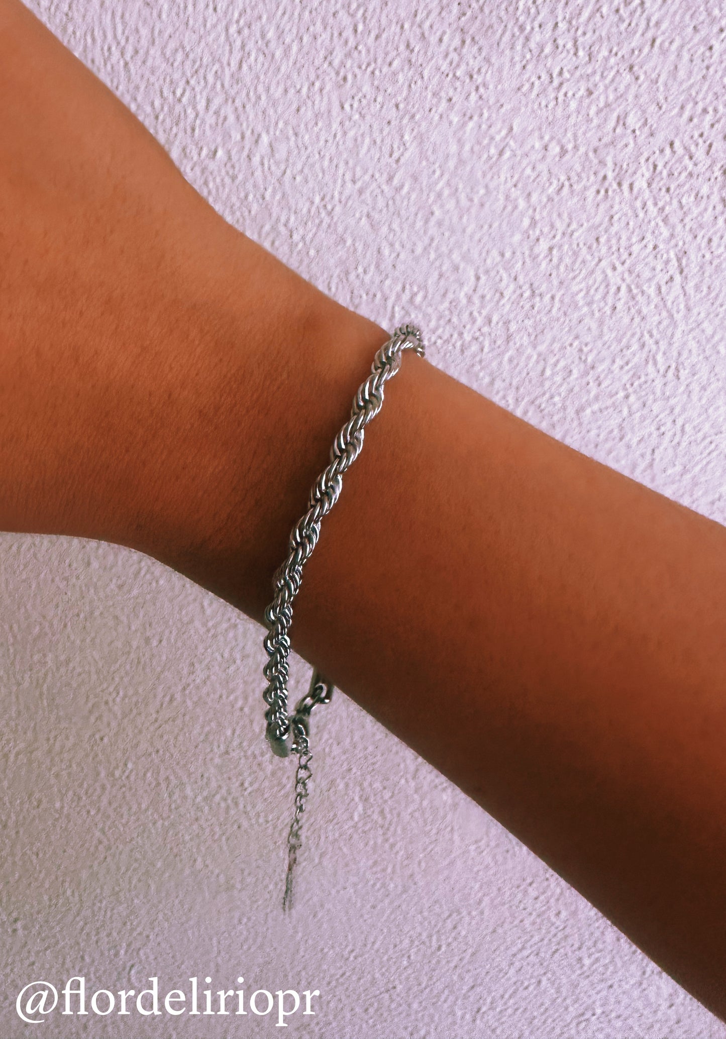 Silver roped unisex bracelet