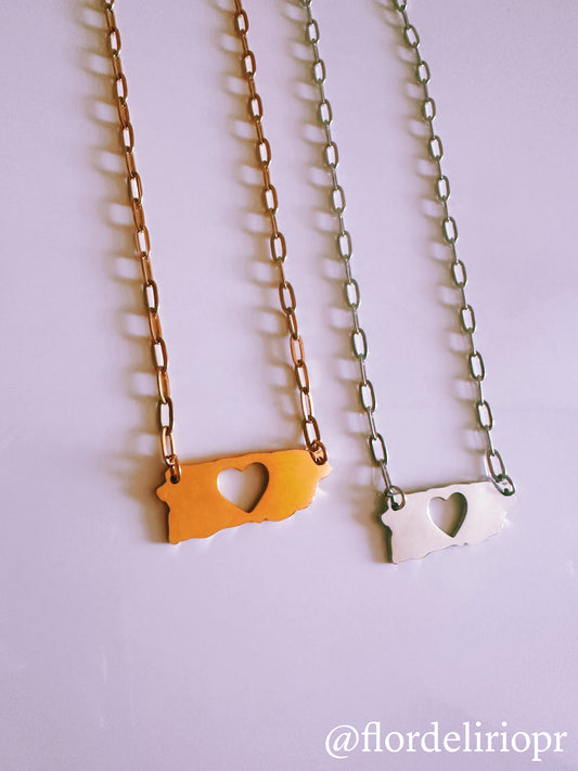 PR en mi corazón necklace