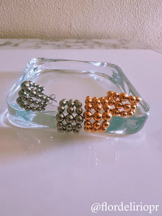 Triple bubbles earrings