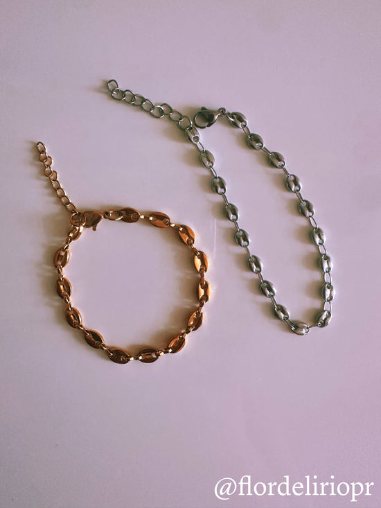 Coffee bean bracelet