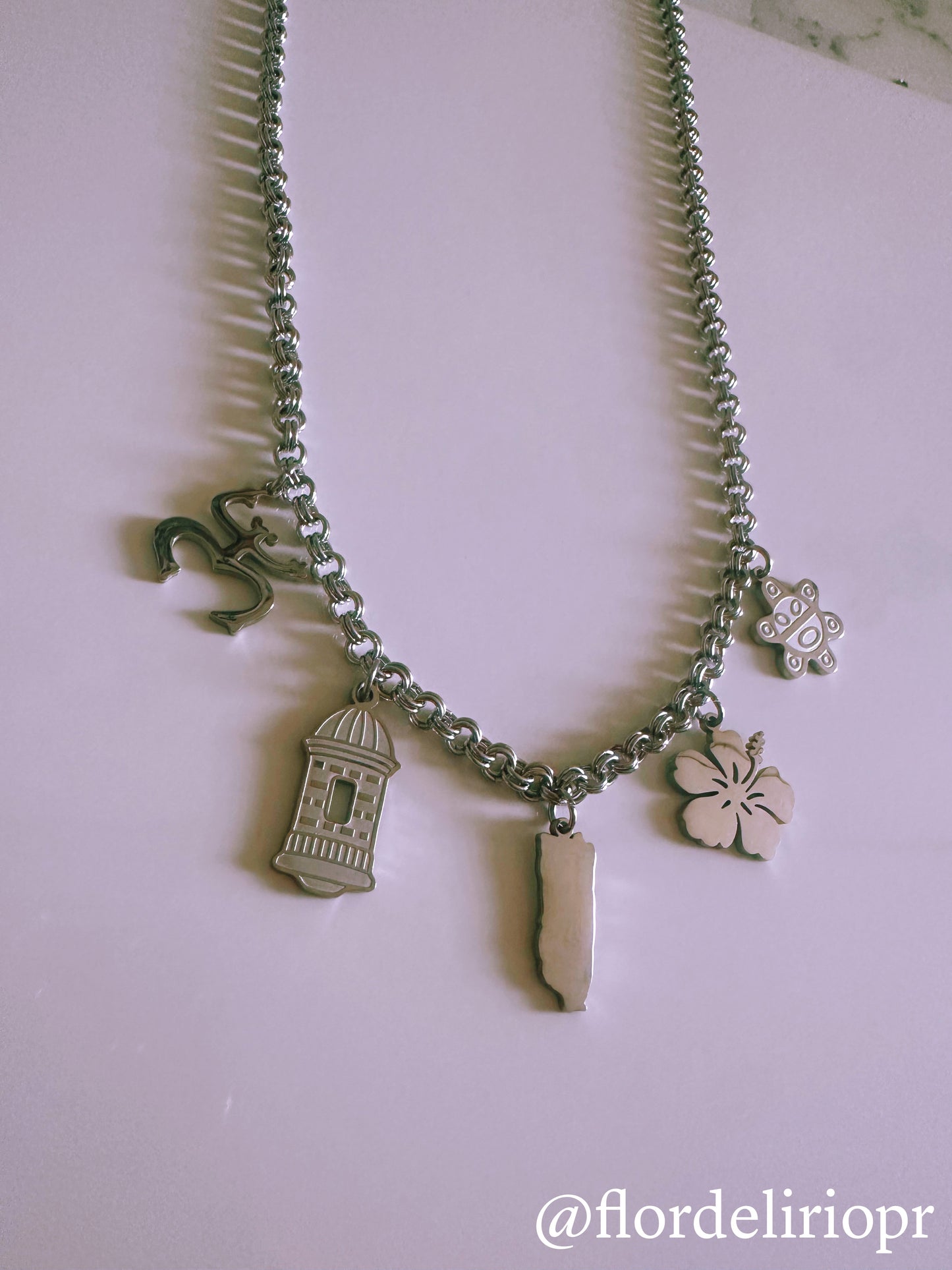 Borinquen silver necklace