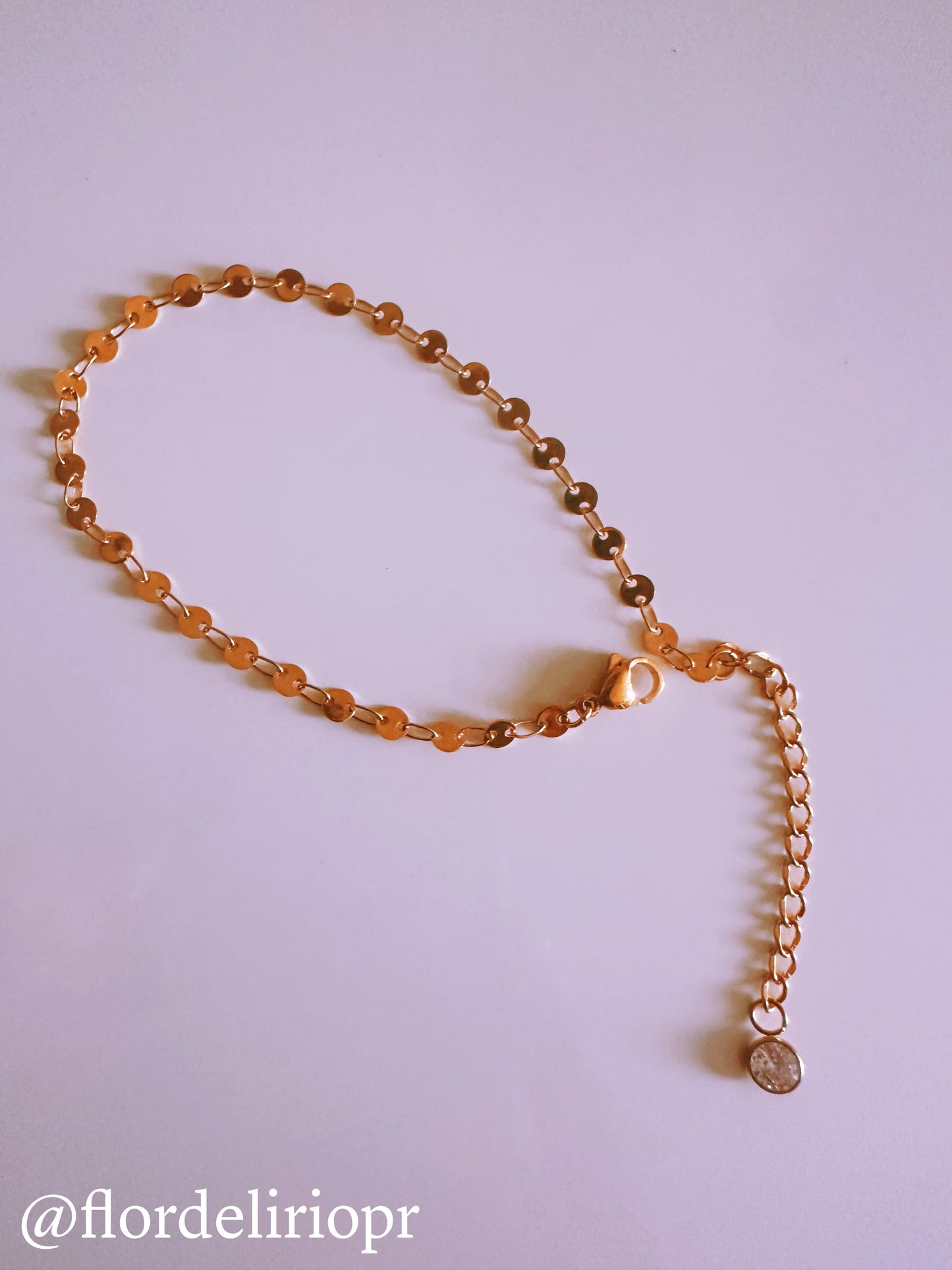 Crystal drop anklet