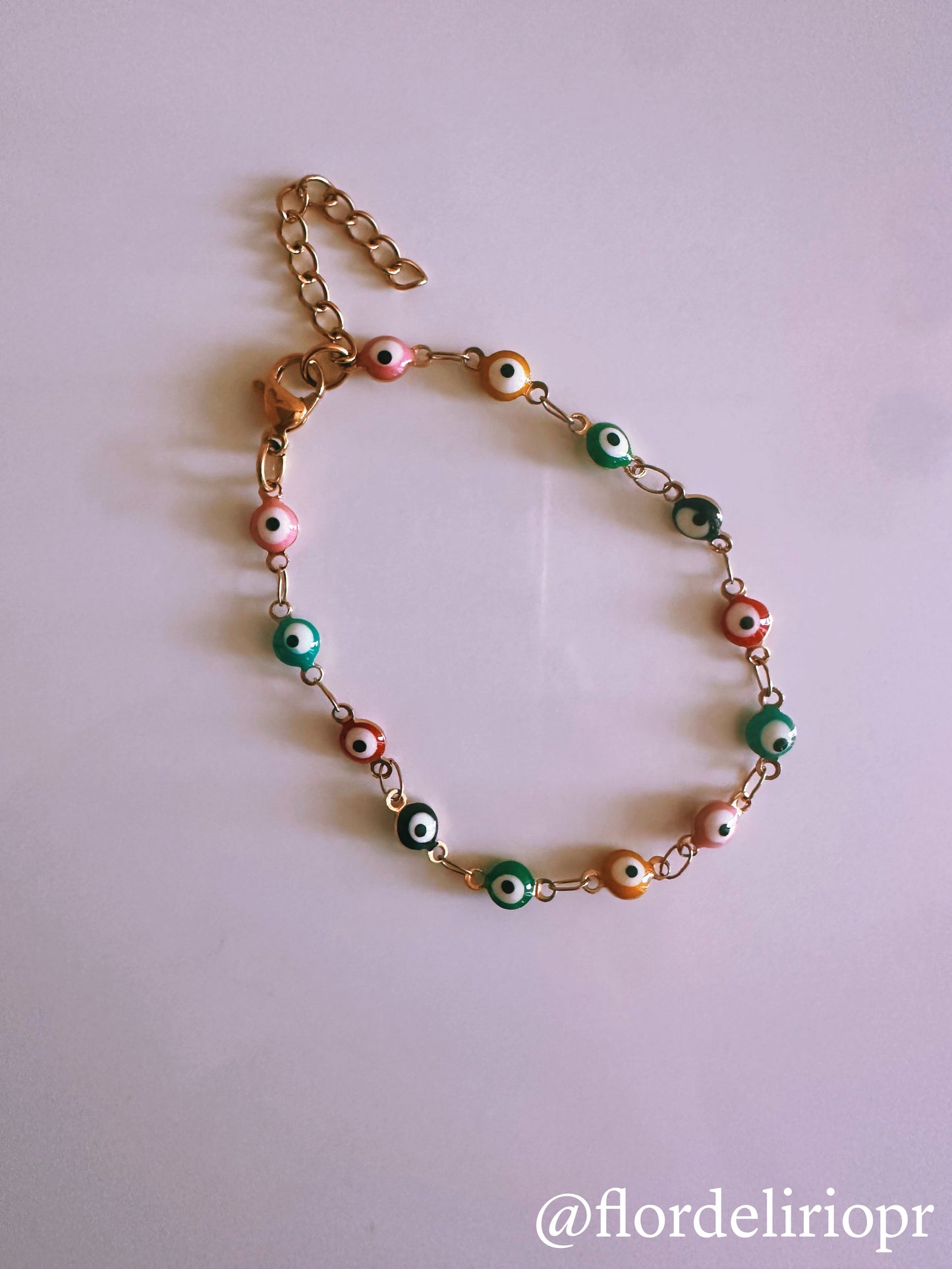 Evil eye stainless steel bracelet