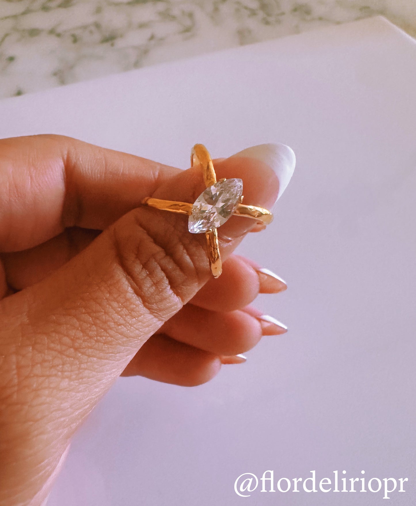 Diamond drop ring