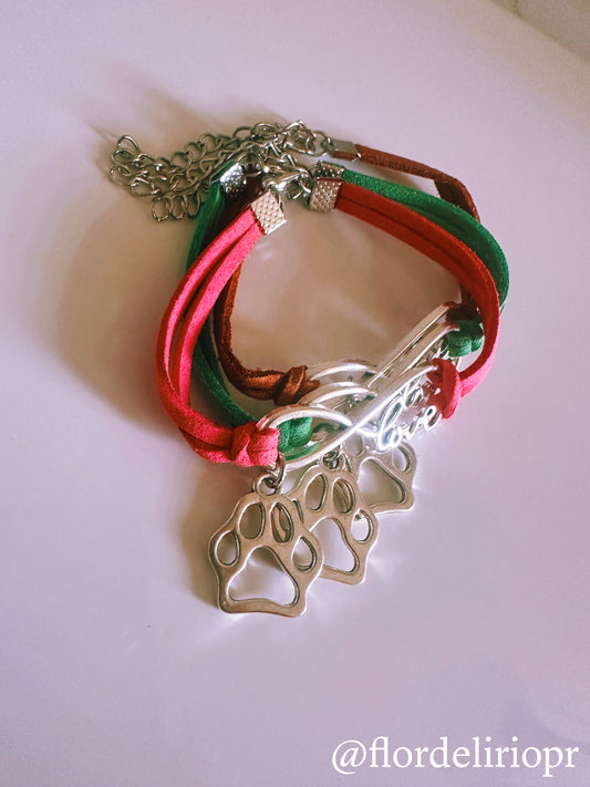 Infinity love paw bracelet