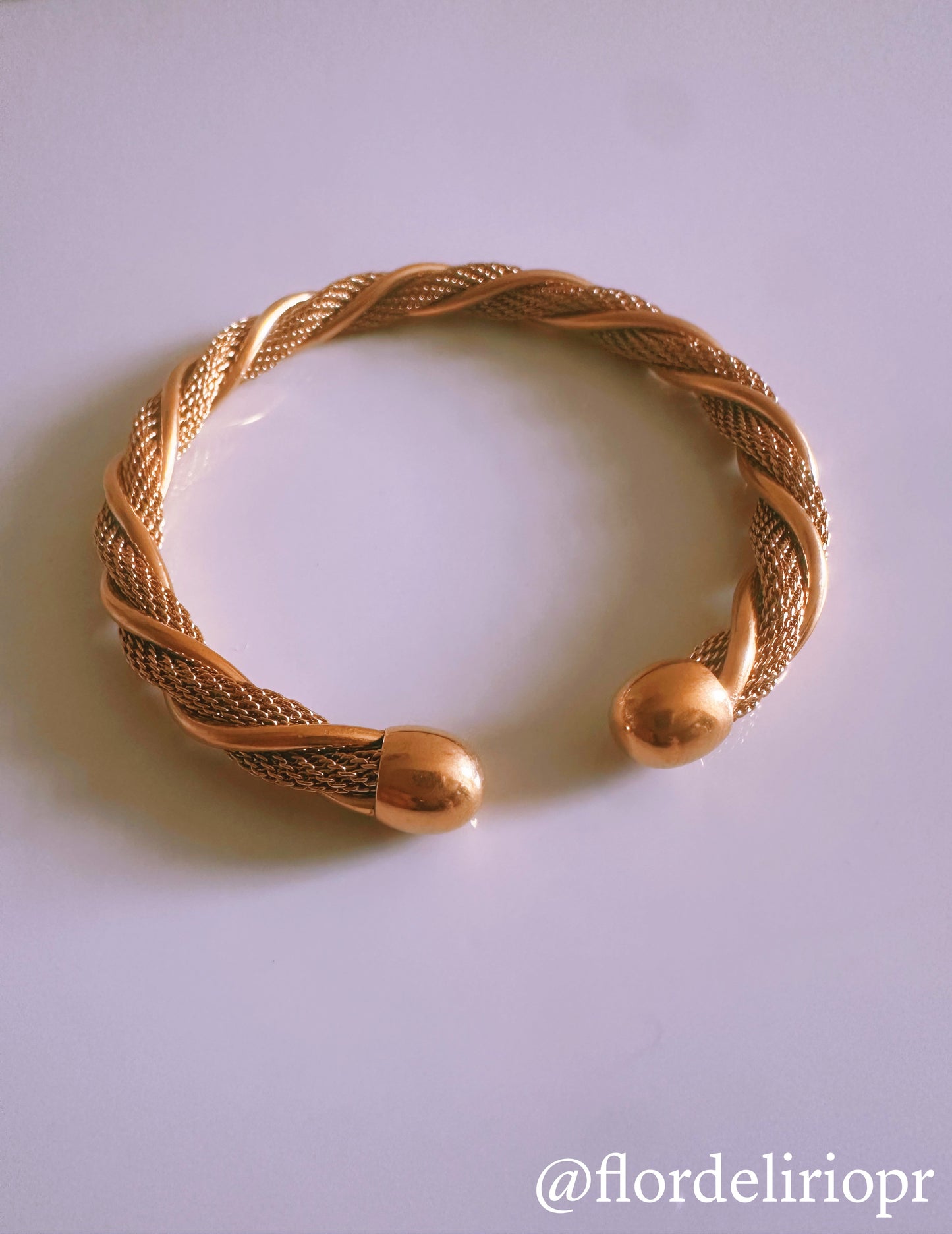 Gold twisted cuff