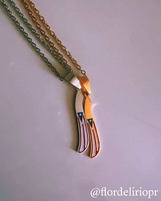 Machete y bandera necklace