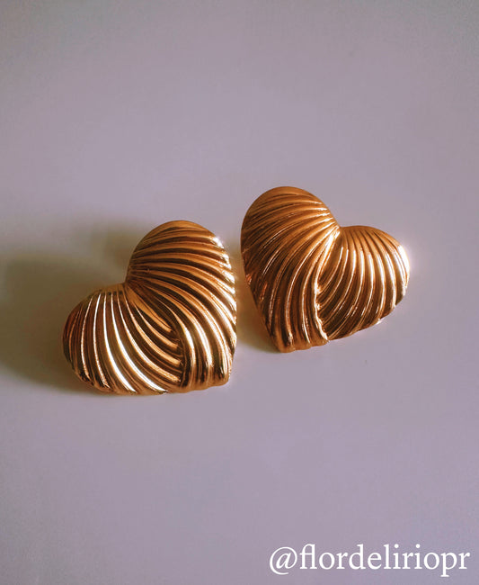 Vintage heart earrings