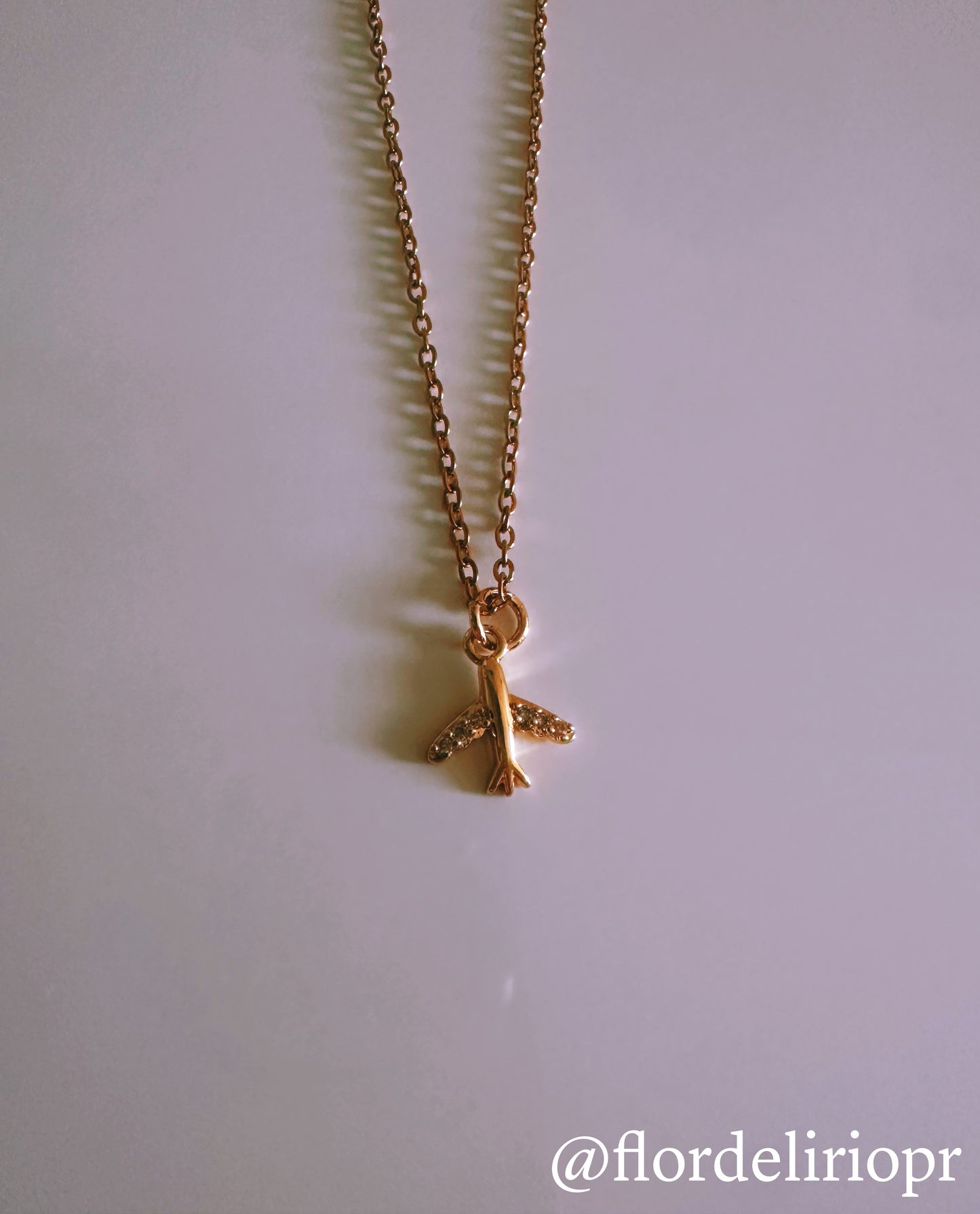 Mini airplane necklace