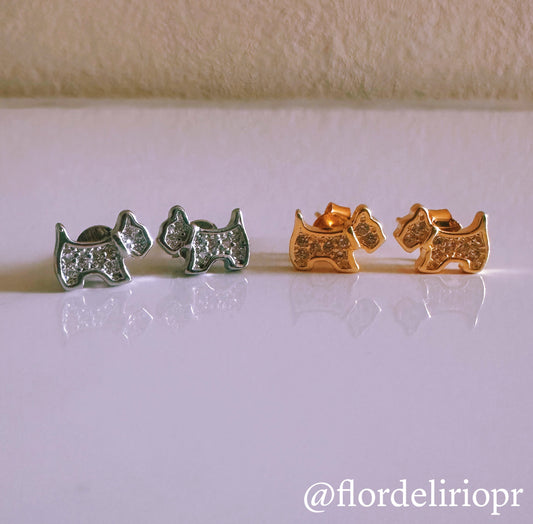 Puppy zircons earrings